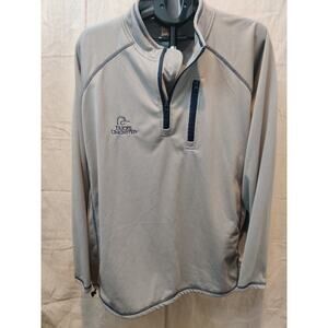 Artisans Ducks Unlimited Jacket Men's Size XL 1/4 Zip Gray Pullover Drawstring